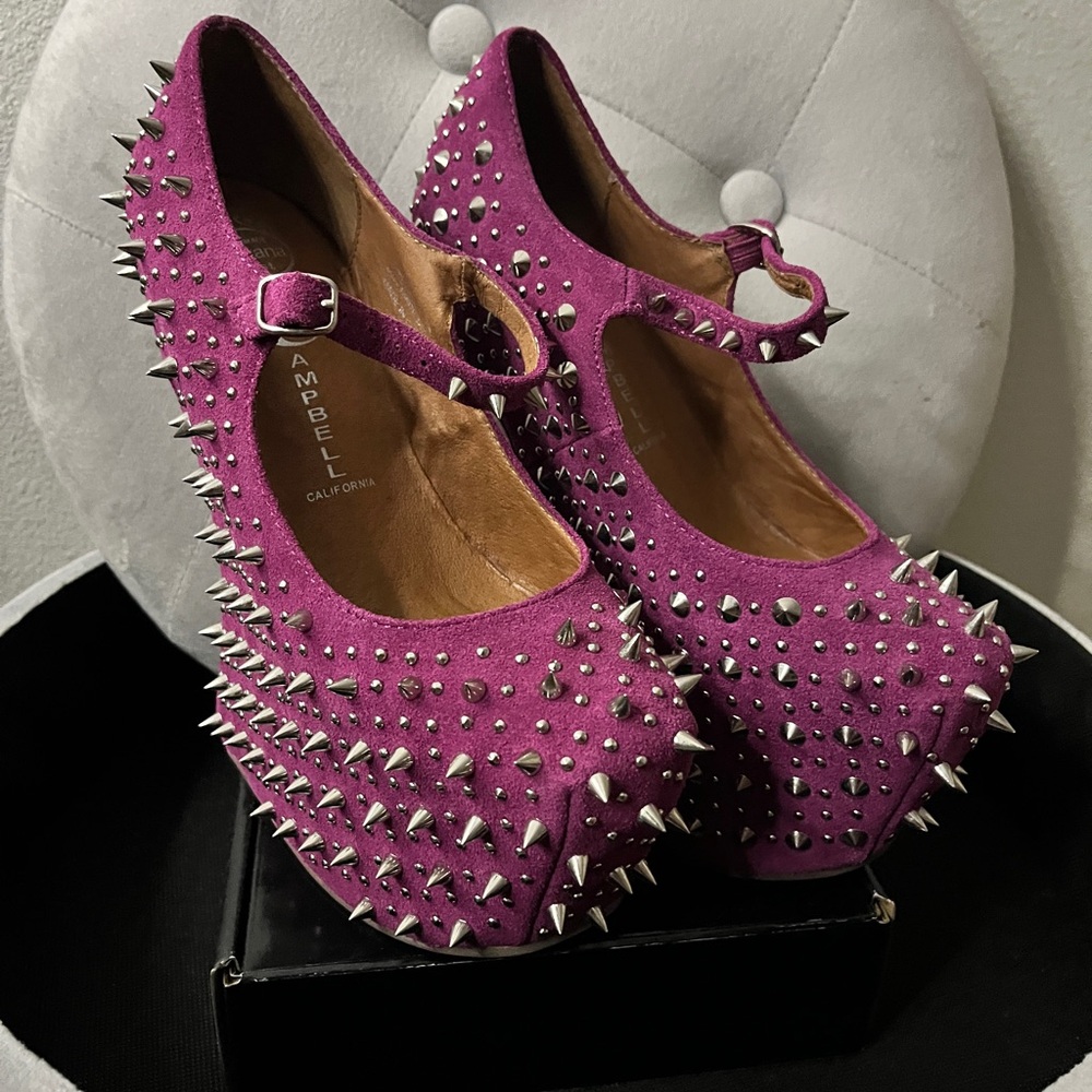 Jeffrey Campbell Pink and Purple Spiked Heels